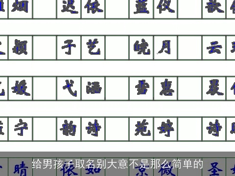 给男孩子取名别大意不是那么简单的