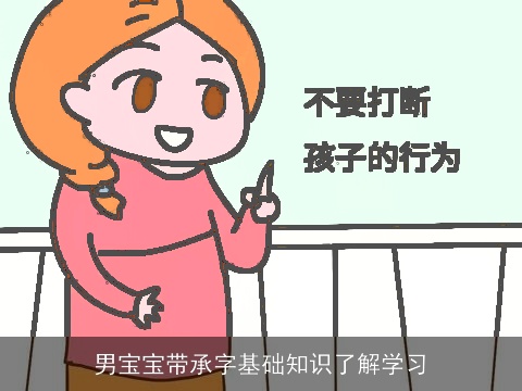 男宝宝带承字基础知识了解学习