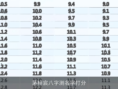 茅梓宸八字测名字打分