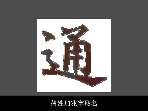 薄姓加兆字取名