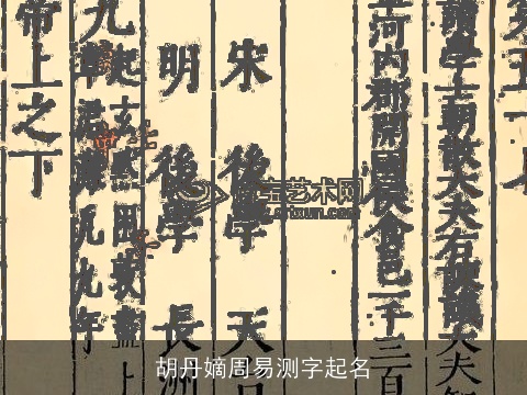 胡丹嫡周易测字起名