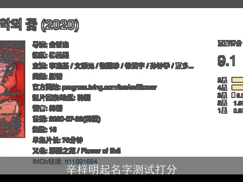 辛梓明起名字测试打分