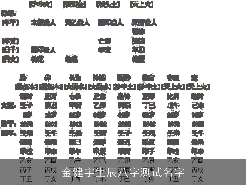 金健宇生辰八字测试名字