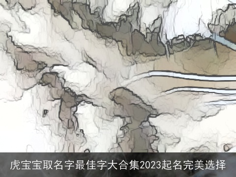 虎宝宝取名字最佳字大合集2023起名完美选择