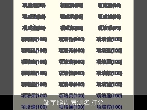 邹宇聪周易测名打分