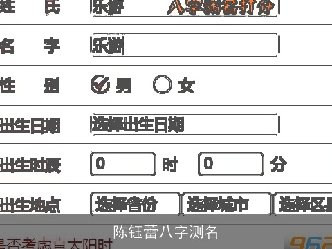 陈钰蕾八字测名