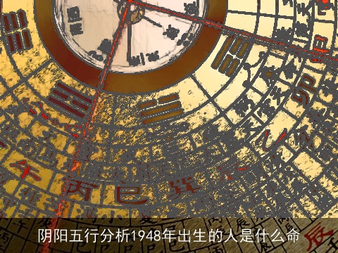 阴阳五行分析1948年出生的人是什么命