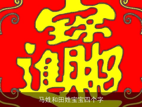 马姓和田姓宝宝四个字