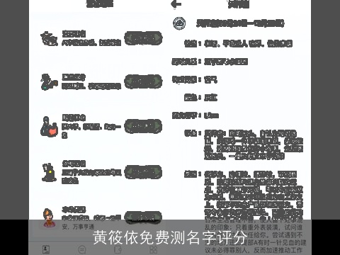 黄筱依免费测名字评分