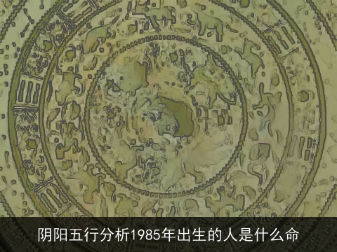 阴阳五行分析1985年出生的人是什么命