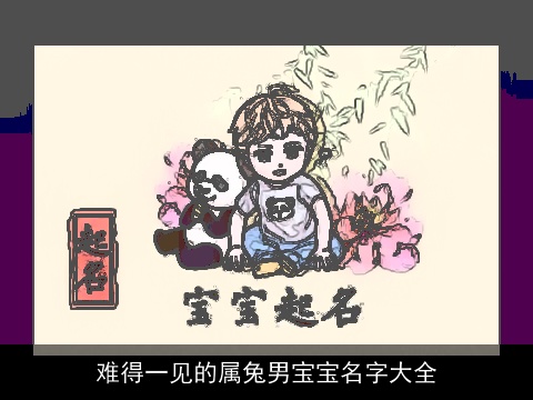难得一见的属兔男宝宝名字大全