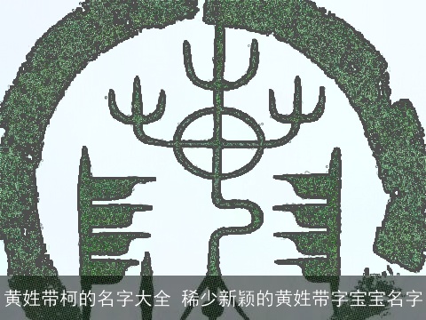 黄姓带柯的名字大全 稀少新颖的黄姓带字宝宝名字