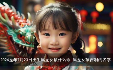 2024龙年7月23日出生属龙女孩什么命 属龙女孩吉利的名字