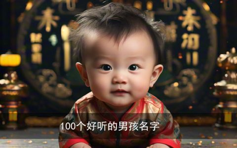 100个好听的男孩名字,求计数君
