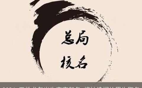 2024,王姓龙年出生宝宝起名,摘抄诗词的男生取名