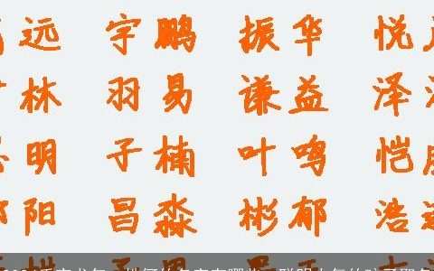 2024壬寅龙年，姓何的名字有哪些，聪明大气的孩子取名