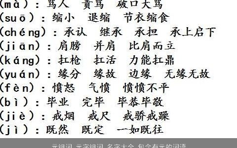 元组词,元字组词,名字大全,包含有元的词语,成语2024,好听霸气的成语名字大全,最新