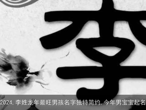 2024,李姓龙年最旺男孩名字独特简约,今年男宝宝起名