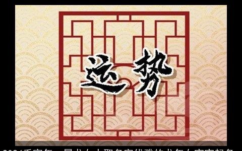 2024壬寅年，属龙女人取名字优雅的龙年女宝宝起名,