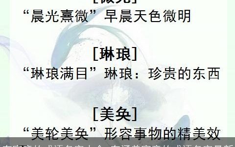 有寓意的成语名字大全,有涵养寓意的成语名字最新