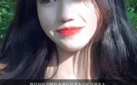 微信好听的昵称有哪些简单大方的女网名大全,取名网好听简单大方的微信昵称女网名名