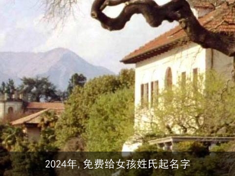 2024年,免费给女孩姓氏起名字