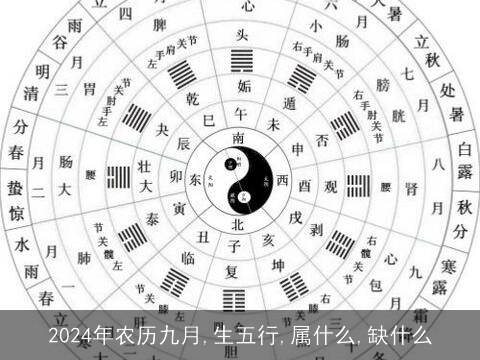 2024年农历九月,生五行,属什么,缺什么