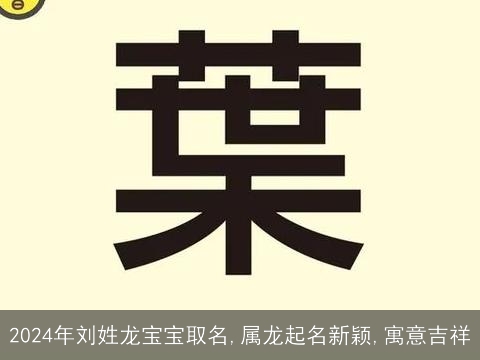 2024年刘姓龙宝宝取名,属龙起名新颖,寓意吉祥