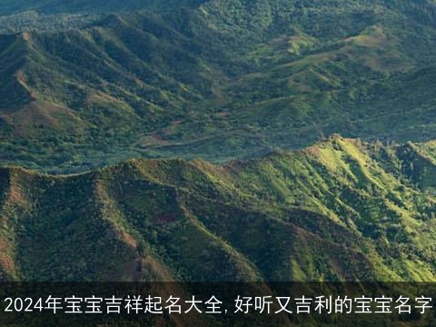 2024年宝宝吉祥起名大全,好听又吉利的宝宝名字