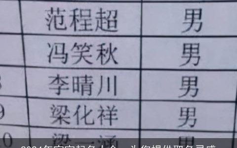 2024年宝宝起名大全，为您提供取名灵感