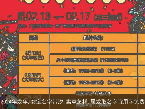 2024年龙年,女宝名字带汐,寓意怎样,属龙取名字宜用字免费