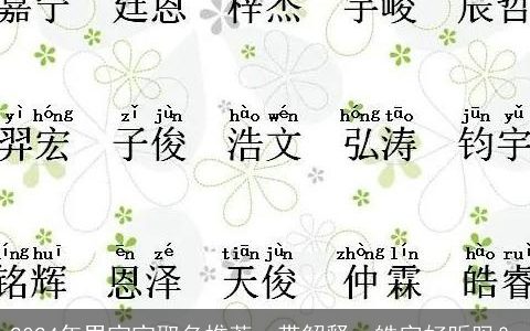 2024年男宝宝取名推荐，带解释，皓字好听吗？