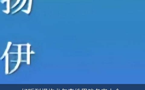 好听到爆炸龙年李姓男孩名字大全,