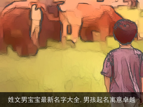 姓文男宝宝最新名字大全,男孩起名寓意卓越