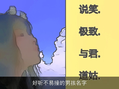 好听不易撞的男孩名字
