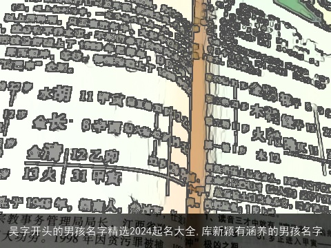 吴字开头的男孩名字精选2024起名大全,库新颖有涵养的男孩名字