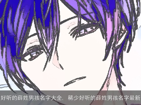 好听的薛姓男孩名字大全, 稀少好听的薛姓男孩名字最新